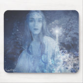 Sneeuwkoningin met kerstcadeaus muismat (Voorkant)