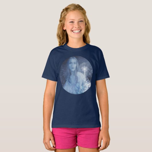 Sneeuwkoningin met kerstcadeaus t-shirt (Voorkant volledig)