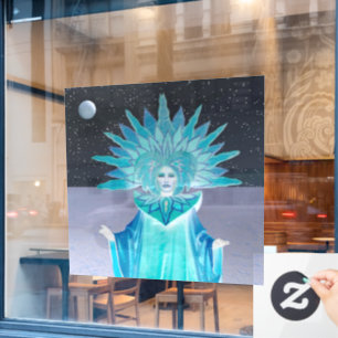 Sneeuwkoningin Muursticker Raamsticker