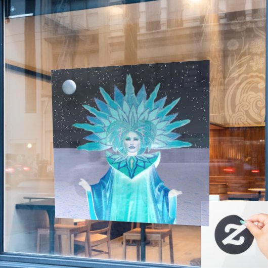 Sneeuwkoningin Muursticker Raamsticker (Cafe Raam)