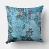 Sneeuwkoningin op de Night Dulac Fine Art Kussen (Achterkant)
