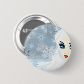 Sneeuwkoningin Ronde Button 5,7 Cm (Voorkant /achterkant)