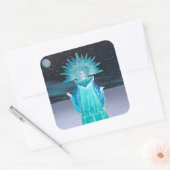 Sneeuwkoningin Vierkante Sticker (Envelop)