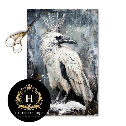 Sneeuwkoningin Winter Raven Decoupage Tissuepapier