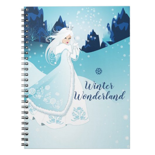 Sneeuwkoningin Winter Wonderland spiraaltijdschrif Notitieboek (Voorkant)