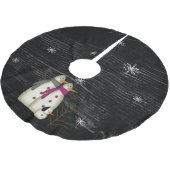 Sneeuwkoppeling met haarboomrok kerstboom rok (Gekanteld)