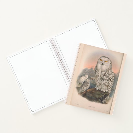 Sneeuwkous en Falcon Hardcover Spiral Sketchbook Notitieboek (Binnen)