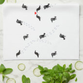 sneeuwkraai theedoek (Gevouwen)