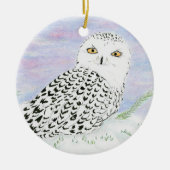 Sneeuwkraan in winterzonnescherm keramisch ornament (Voorkant)