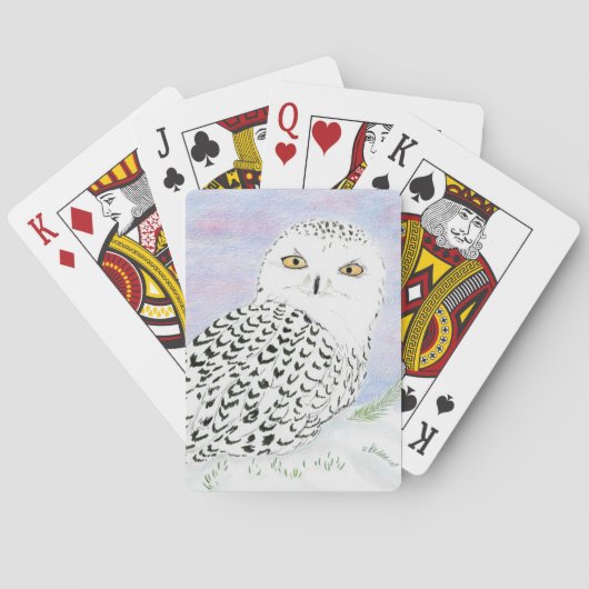 Sneeuwkraan in winterzonnescherm pokerkaarten (Achterkant)