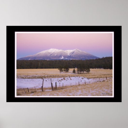 Sneeuwkraan San Francisco Peaks Arizona Sunset Poster (Voorkant)