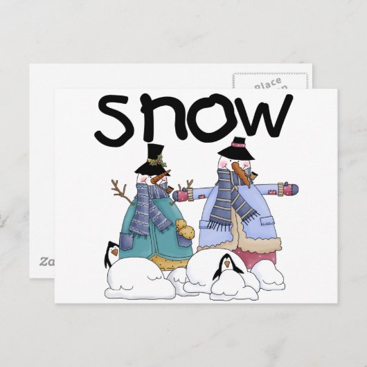 Sneeuwkrammen en -rokken briefkaart (Voorkant / Achterkant)