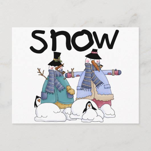 Sneeuwkrammen en -rokken briefkaart (Voorkant)