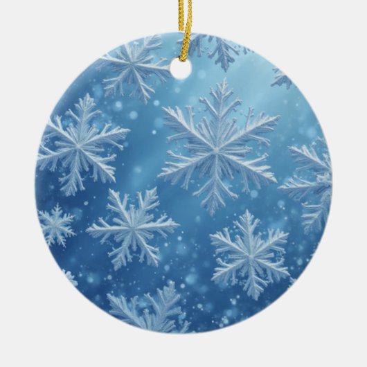 Sneeuwkristallen Keramisch Ornament (Voorkant)