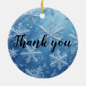 Sneeuwkristallen Keramisch Ornament (Achterkant)