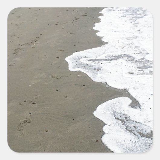 sneeuwkust vierkante sticker (Voorkant)