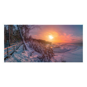 Sneeuwkust zee foto afdruk