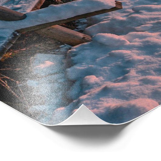 Sneeuwkust zee foto afdruk (Hoek)