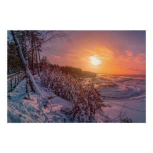 Sneeuwkust zee perfect poster