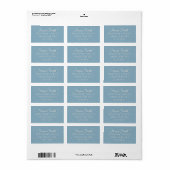 Sneeuwlabel Blauw Kerstlabel Etiket (Full Sheet)