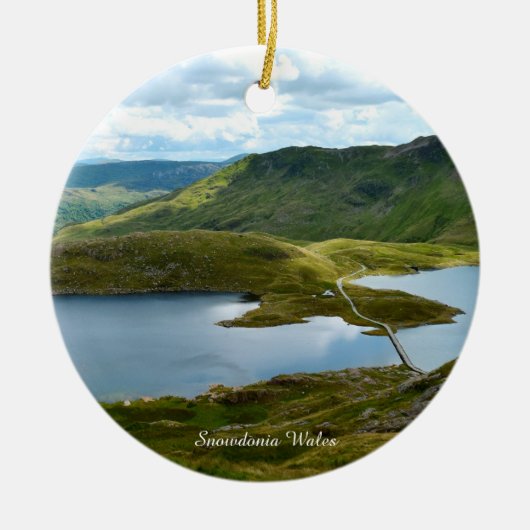 Sneeuwland Wales. Keramisch Ornament (Voorkant)