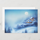 Sneeuwlandhuis budget Kerstmis Feestdagenkaart (Voorkant / Achterkant)