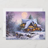 Sneeuwlandhuis budget Kerstmis Feestdagenkaart (Voorkant)