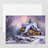 Sneeuwlandhuis budget Kerstmis Feestdagenkaart (Voorkant / Achterkant)