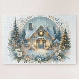Sneeuwlandhuis Gloeiende Scene Legpuzzel