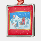 Sneeuwlandschap aanpassen metalen ornament (Links)