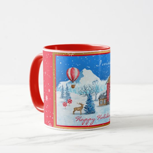 Sneeuwlandschap aanpassen mok (Voorkant links)