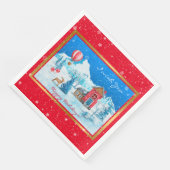 Sneeuwlandschap aanpassen servet (Hoek)