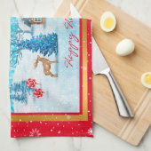 Sneeuwlandschap aanpassen theedoek (Quarter Fold)