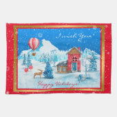 Sneeuwlandschap aanpassen theedoek (Horizontaal)