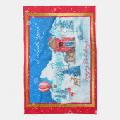 Sneeuwlandschap aanpassen theedoek (Verticaal)