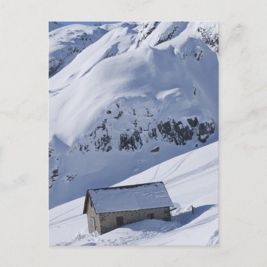 sneeuwlandschap briefkaart (Voorkant)