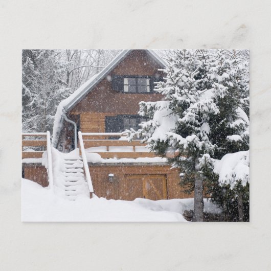 sneeuwlandschap briefkaart (Voorkant)