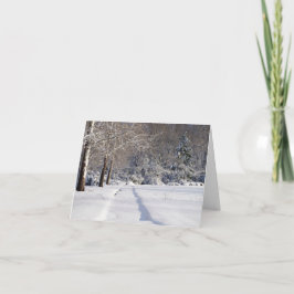 Sneeuwlandschap. Een vakantie seizoen Wenskaart Kaart