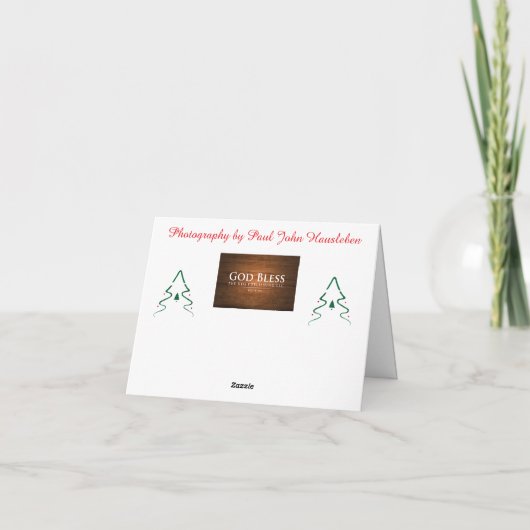 Sneeuwlandschap. Een vakantie seizoen Wenskaart Kaart (Achterkant)