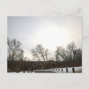 Sneeuwlandschap in de winter ansichtkaart briefkaart