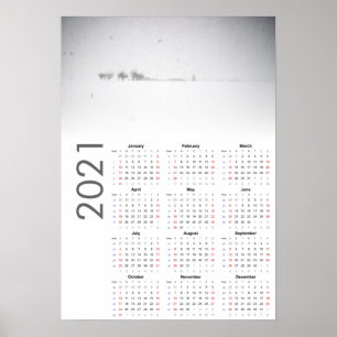 Sneeuwlandschap kalender 2021 Poster