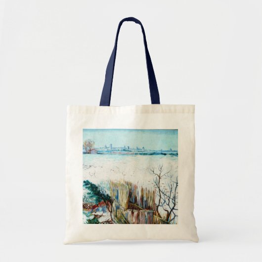 Sneeuwlandschap met Arles van Vincent van Gogh Tote Bag (Voorkant)