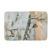 sneeuwlandschap met herten badmat (Voorkant)