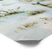  sneeuwlandschap met herten poster (Hoek)