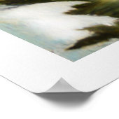 Sneeuwlandschap met waterwiel poster (Hoek)