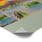 Sneeuwlandschap poster van acrylverf (Hoek)