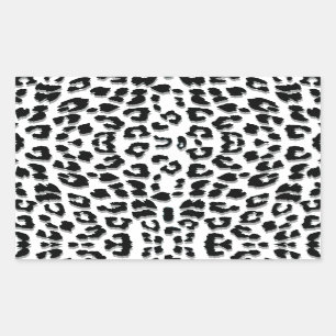 Sneeuwleopard-afdruk Aangepast Rechthoekige Sticker
