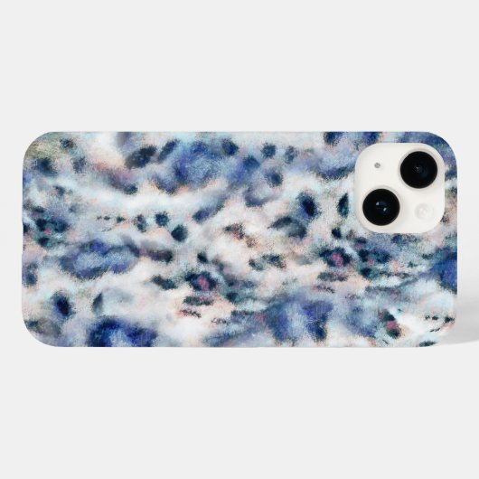 Sneeuwleopard Animal Print Skin Patroon Case-Mate iPhone Case (Achterkant (horizontaal))