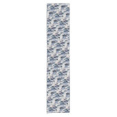 Sneeuwleopard Animal Print Skin Patroon Korte Tafelloper (Voorkant)