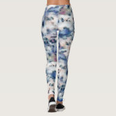 Sneeuwleopard Animal Print Skin Patroon Leggings (Achterkant)
